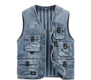 The Free Spirit Denim Utility Vest - Multiple Colors 0 WM Studios Light Blue XS 