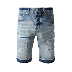 The Calder Distressed Denim Shorts WellMan Studios 28 