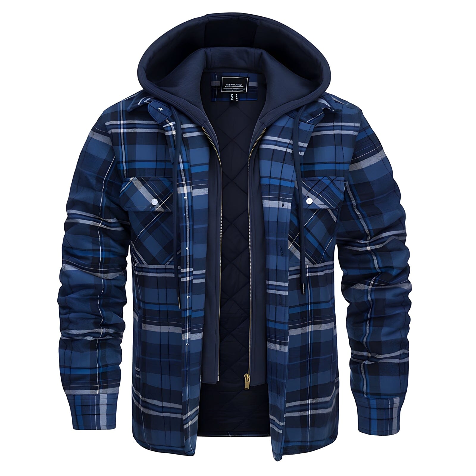 The Griffin Hooded Winter Flannel - Multiple Colors 0 WM Studios Navy S 