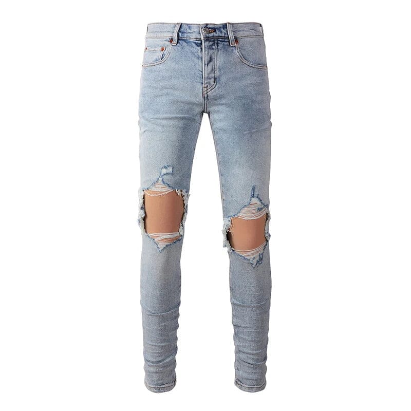 The Bastion Distressed Biker Jeans WellMan Studios 28 