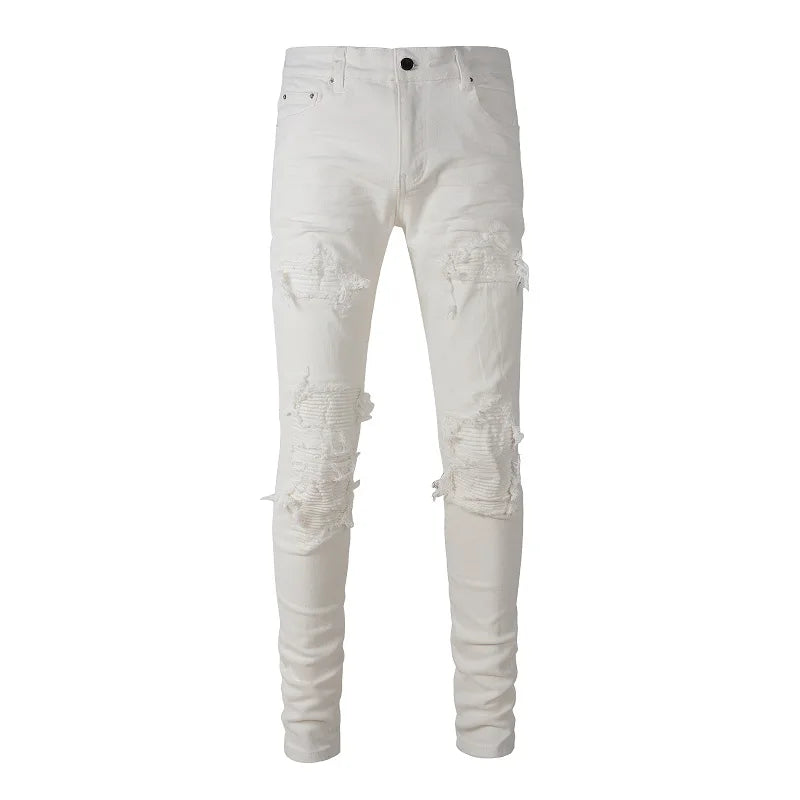 The Elysium Distressed Jeans WellMan Studios White 40 