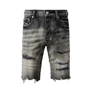 The Nightshade Distressed Denim Shorts WellMan Studios 28 