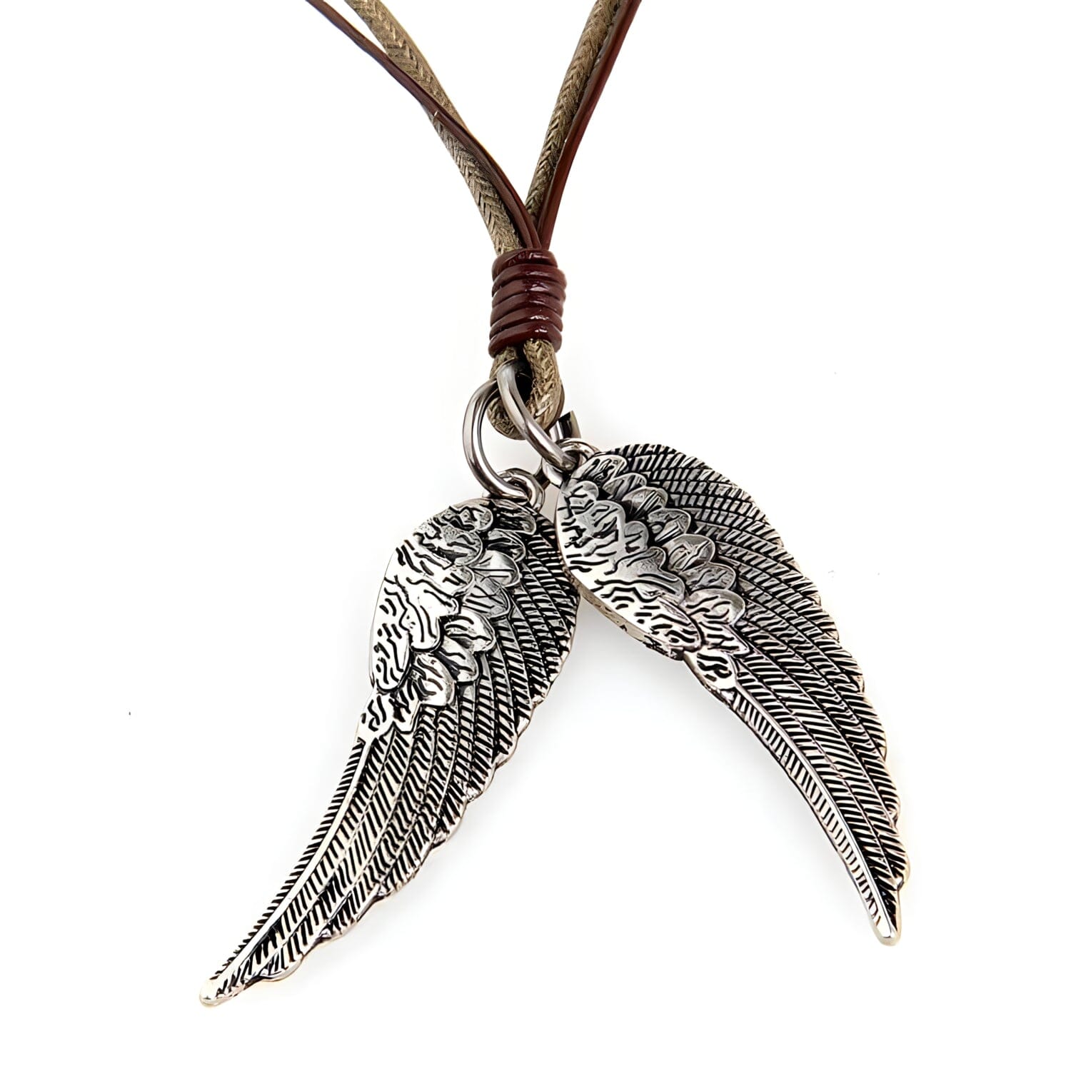The Wings Leather Pendant Necklace
