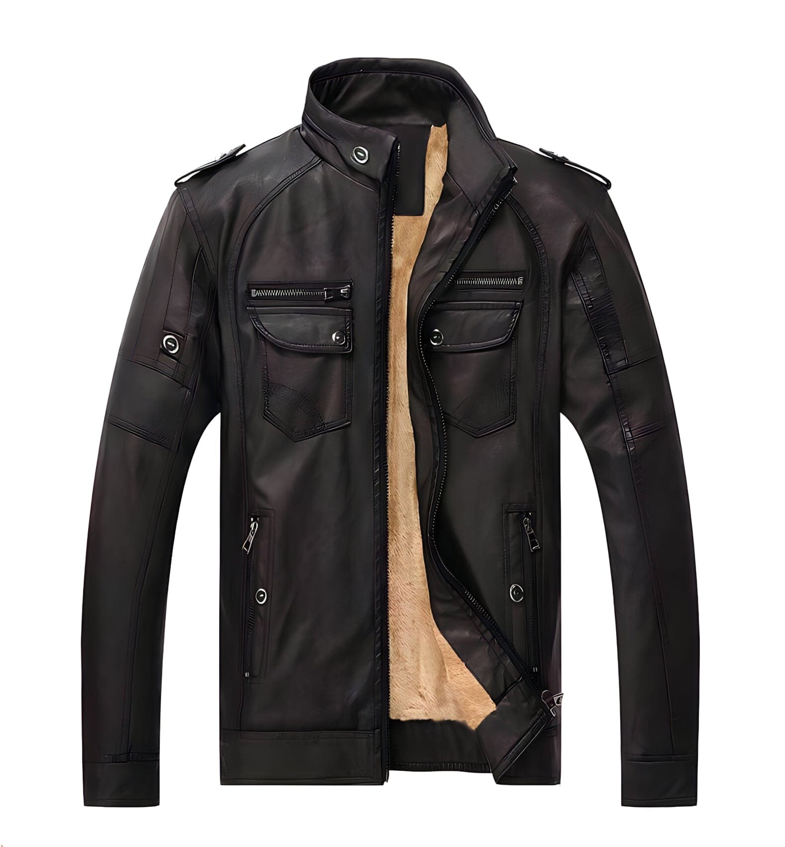 The Julian Faux Leather Moto Jacket - Multiple Colors Shop5798684 Store Black XS 