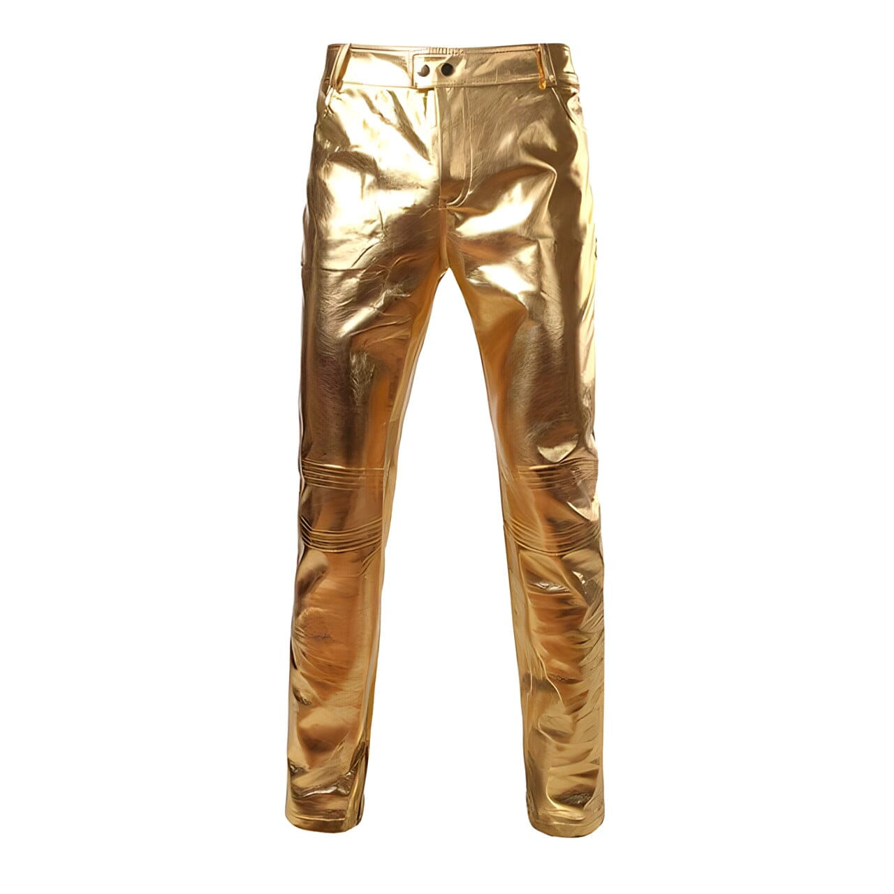 The Mikel High Gloss Biker Pants - Multiple Colors moderatespace Official Store Gold XXS 