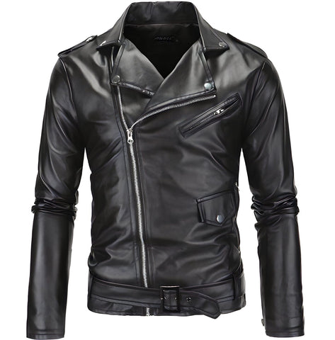 The Harley Slim Fit Faux Leather Moto Biker Jacket - Black Shop5798684 Store XS 